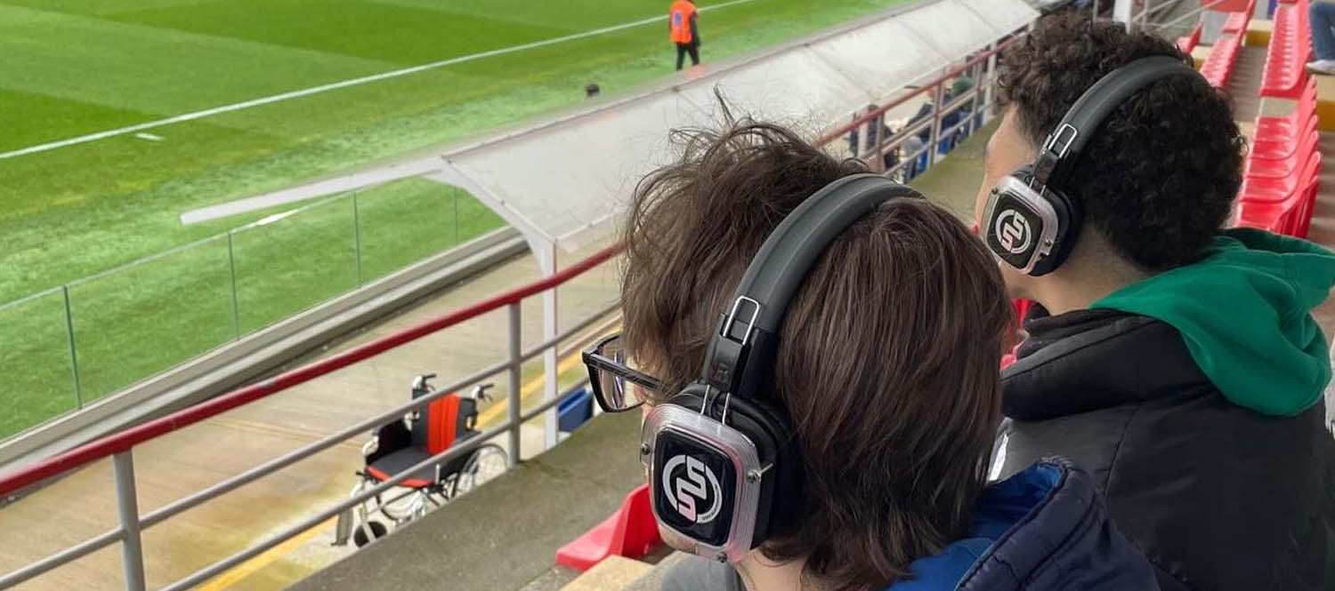 telecronaca-cuffie-stadio Silentsystem and the Associazione Marcotti Osvaldo for accessible sports